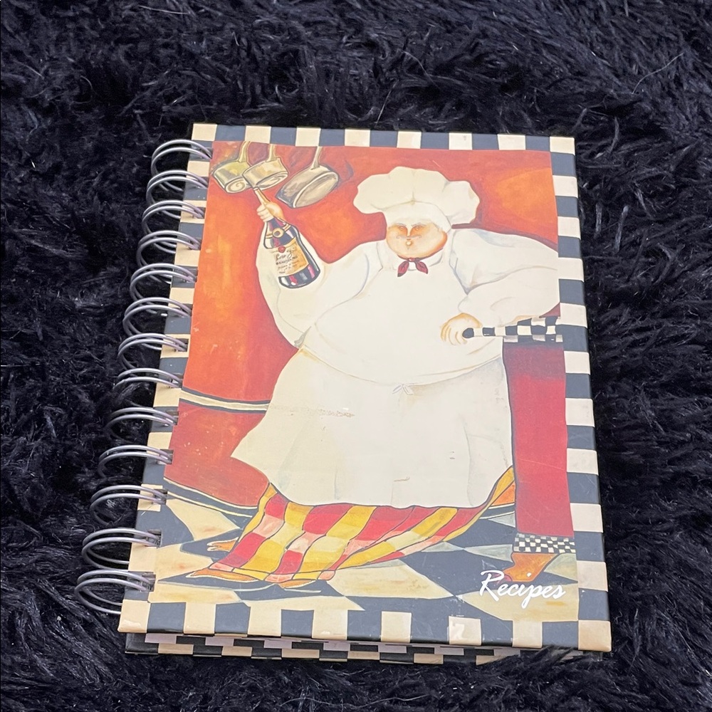 Chef-Themed Recipe Notebook with Spiral Binding circa 2002!!!